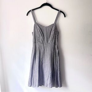Old Navy Gingham Fit and Flare Dress Navy